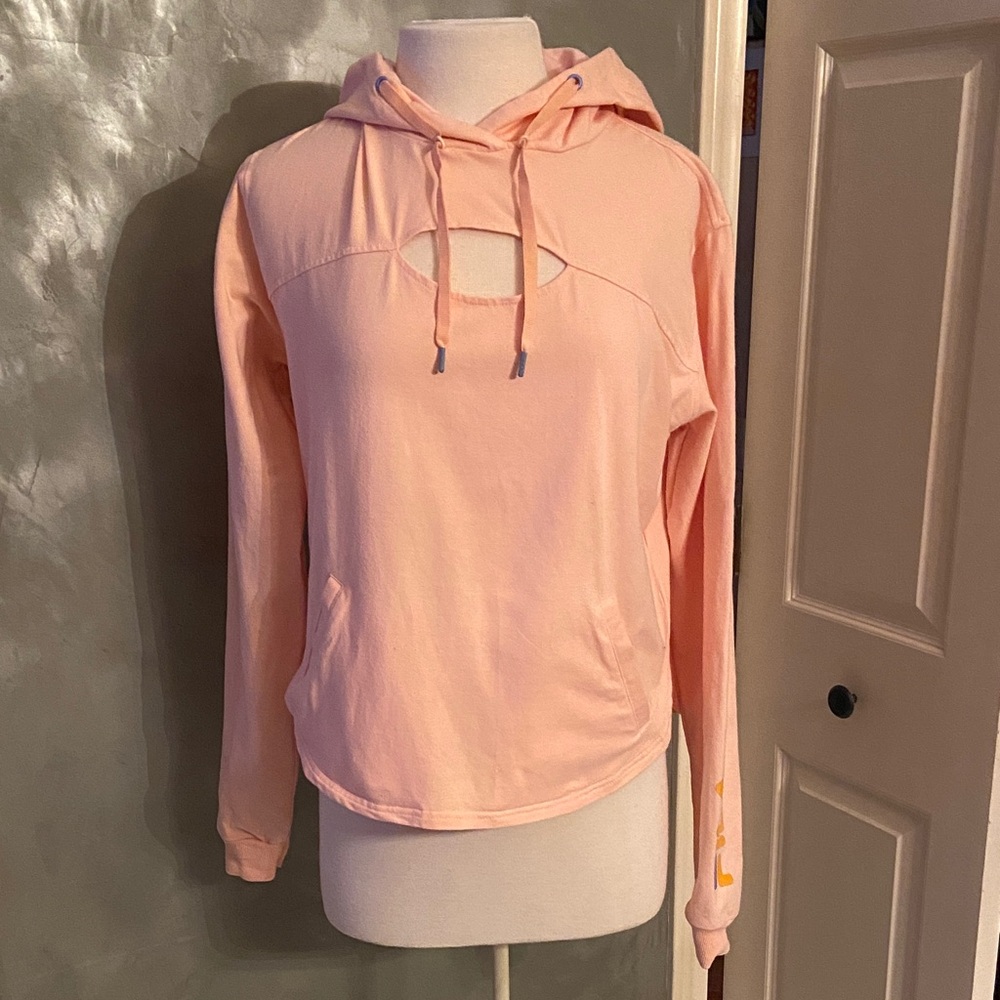 Fila Light Peach Cutout Hoodie Medium